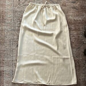 Elegant Cream Satin Skirt